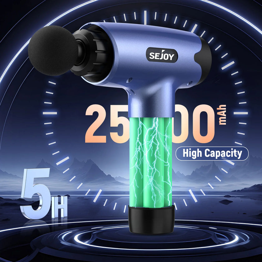 Sejoy 30 speeds Massage Gun Percussion Massager Fascia Gun Deep Tissue Muscle Vibrating Relax