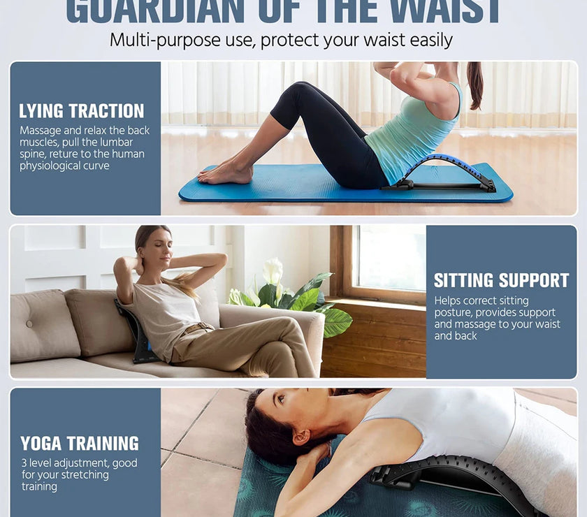 Magnetotherapy Multi-Level & Adjustable Back  Stretcher