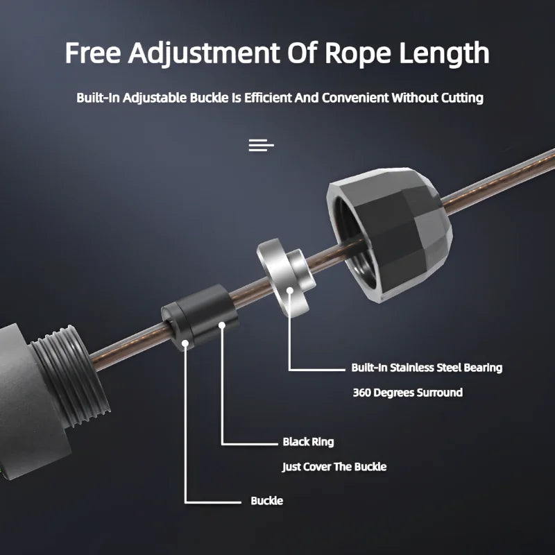 Adjustable Steel Wire Jump Rope – Tangle-Free Cardio Trainer