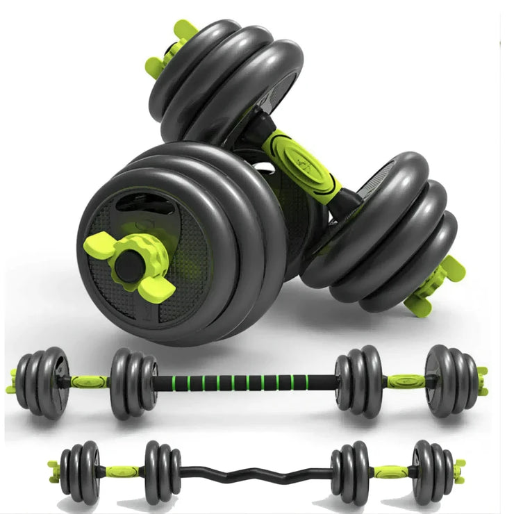 SpokenFitness Adjustable Dumbbell Set — Metal Plates, 10 kg / 20 kg Options (No Bluetooth, No Screen)