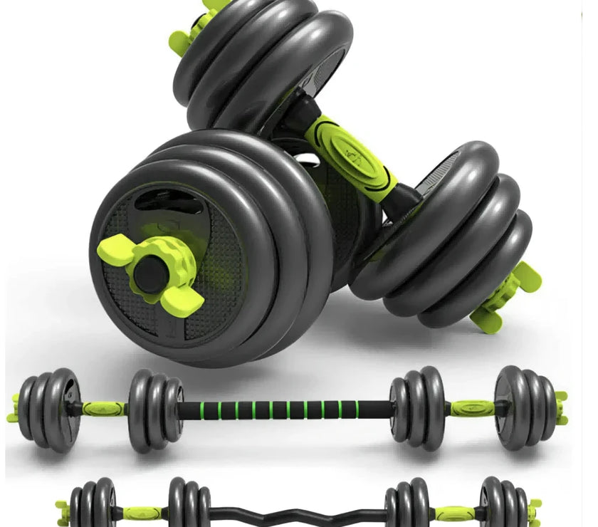 SpokenFitness Adjustable Dumbbell Set — Metal Plates, 10 kg / 20 kg Options (No Bluetooth, No Screen)