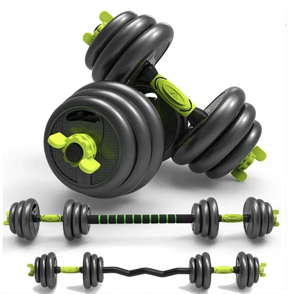 SpokenFitness Adjustable Dumbbell Set — Metal Plates, 10 kg / 20 kg Options (No Bluetooth, No Screen)