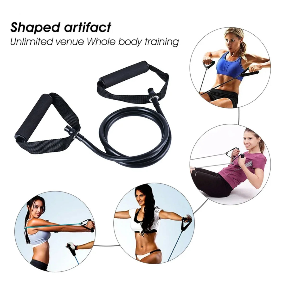 LISM 1.2M Yoga Pull Rope — Bamboo Fiber & TPE Resistance Band for Strength & Flexibility