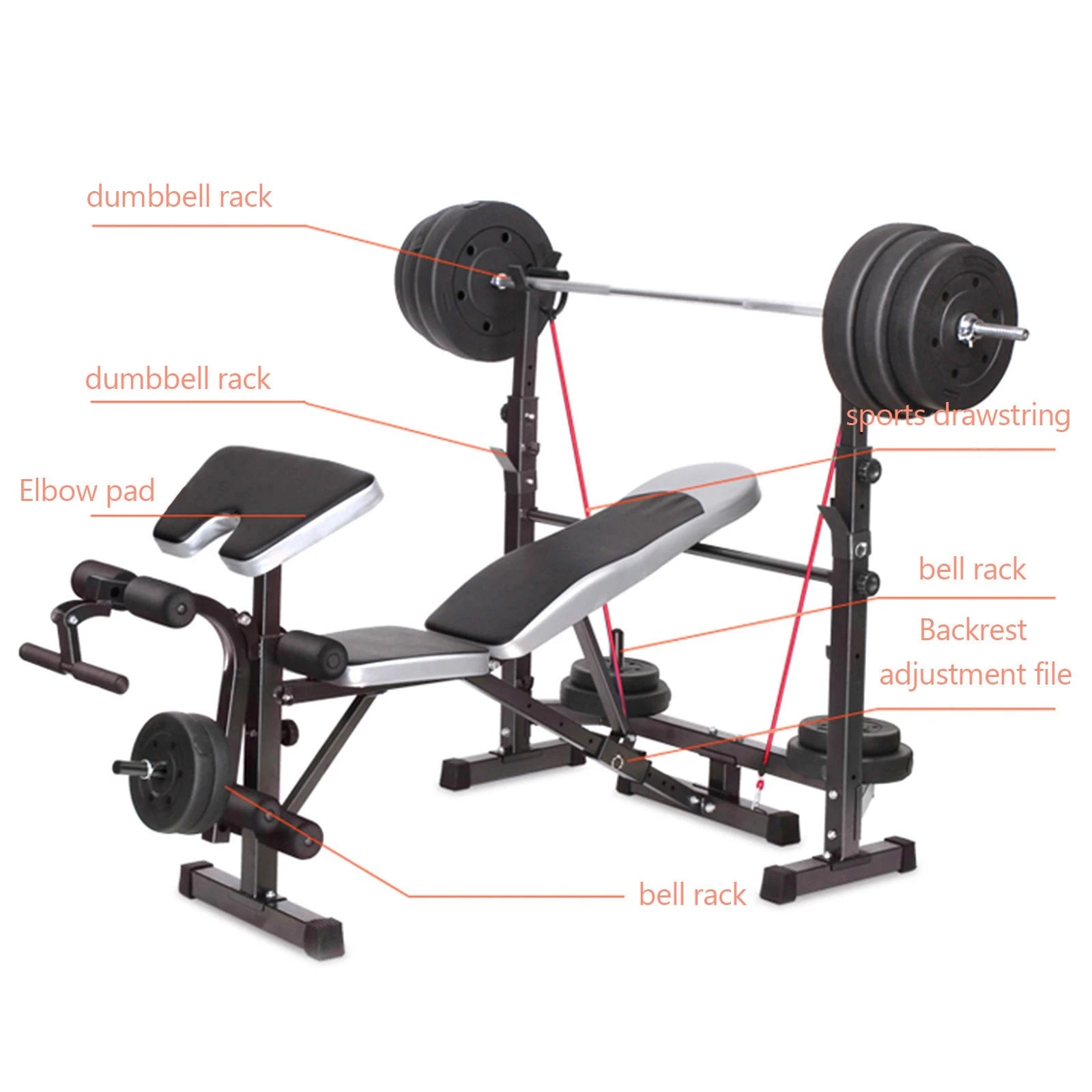 Artudatech Olympic Weight Bench Set – 5-in-1 Multifunctional Home Gym