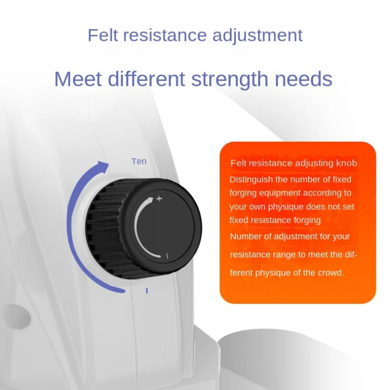 Felt resistance adjustment knob with text on a white background