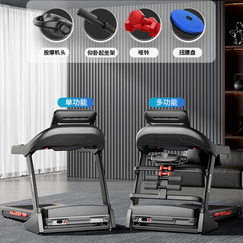 XMSJ 5HP Commercial Folding Treadmill — Auto Incline, 15.6” Touchscreen, Heart Rate & MP3 | Home & Gym Use