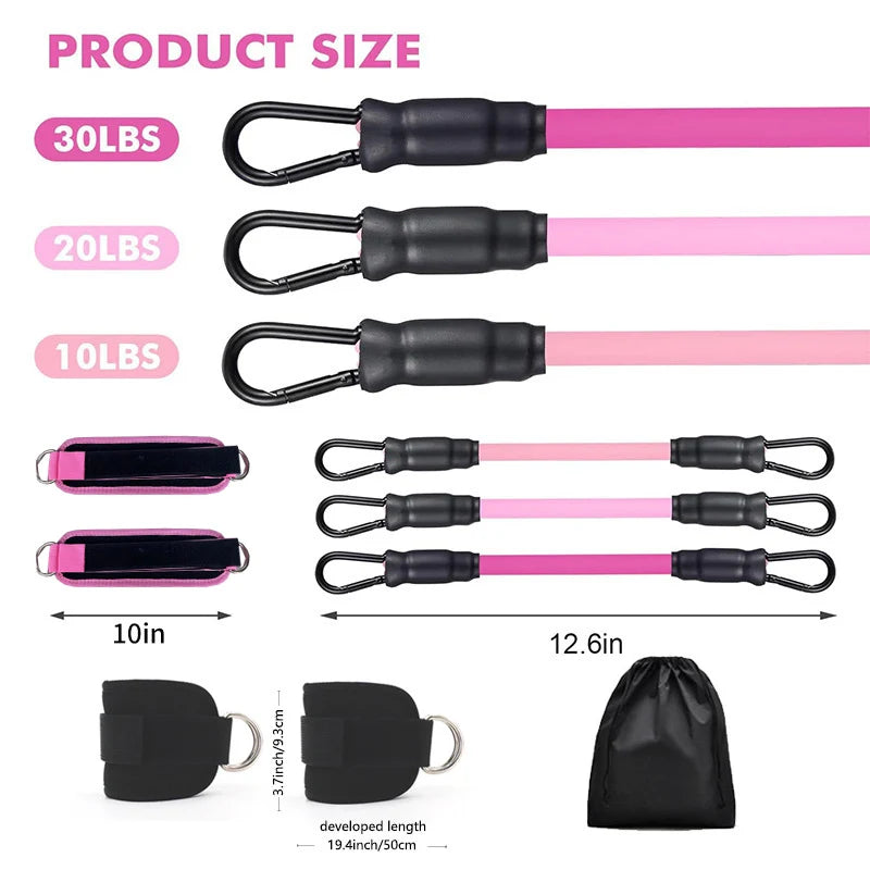 SpokenFitness Ankle Cuff & Resistance Band Set — Adjustable Lower-Body Strength Trainer (Unisex)