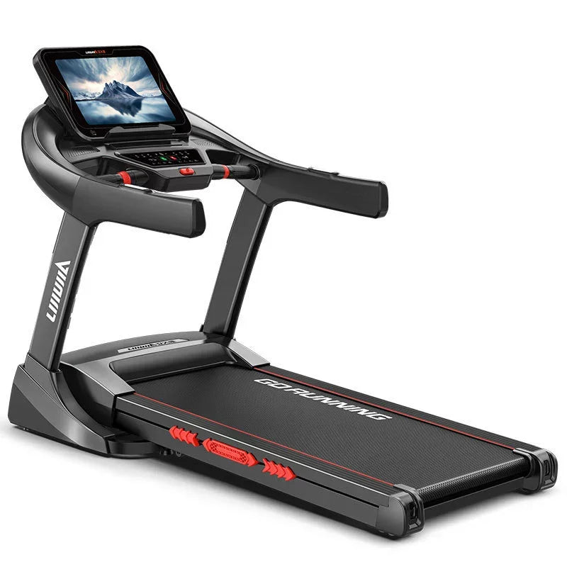XMSJ 5HP Commercial Folding Treadmill — Auto Incline, 15.6” Touchscreen, Heart Rate & MP3 | Home & Gym Use
