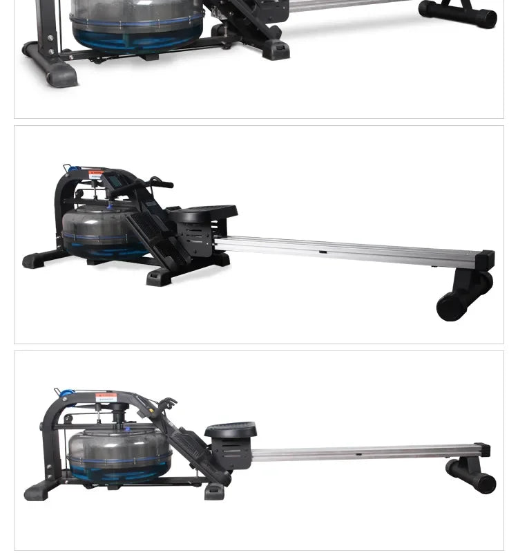 Commercial Gym Home Fitness Equipment Cardio Water Resistance Rower Water Rowing Machine With Digital Monitor