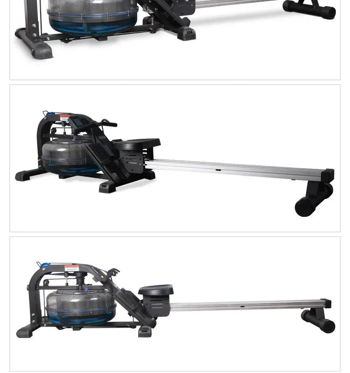 Commercial Gym Home Fitness Equipment Cardio Water Resistance Rower Water Rowing Machine With Digital Monitor
