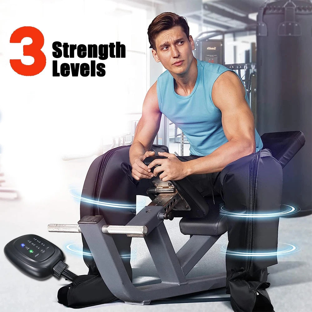 VamsLuna Cycling Compression Boots (Non-Electronic) — Leg Massage Sleeves, 3-Level Fit, 6 Configurations, CE Certified