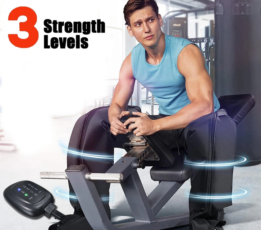 VamsLuna Cycling Compression Boots (Non-Electronic) — Leg Massage Sleeves, 3-Level Fit, 6 Configurations, CE Certified