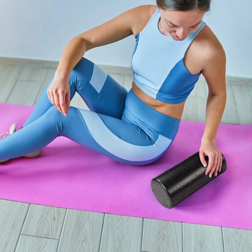 12 Inch High-Density Back Foam Roller Foam Massage Roller Deep Tissue Massager for Back Legs Exercise Yoga Physical Activities