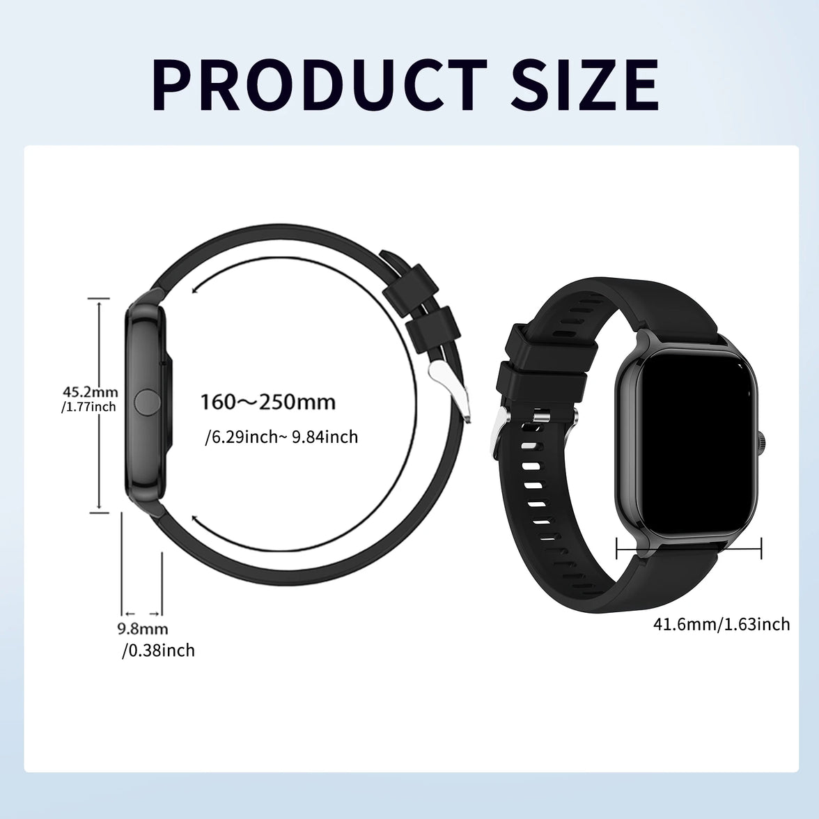 LOMAXFR Bluetooth Calling Smart Watch — Square TFT Fitness & Activity Tracker, Heart Rate & Sleep, 5-Day Battery (Not Waterproof)