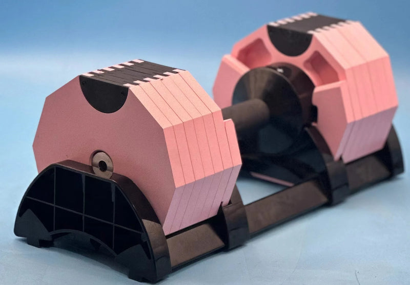 SANSHIKJ Decagonal Adjustable Dumbbell — Cast-Iron/Steel, Quick Weight Selection (20/24/32/36/40 kg per dumbbell) | Model SSKJ-DB049