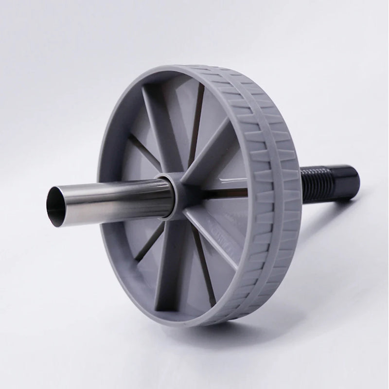 Gray exercise wheel on a white background