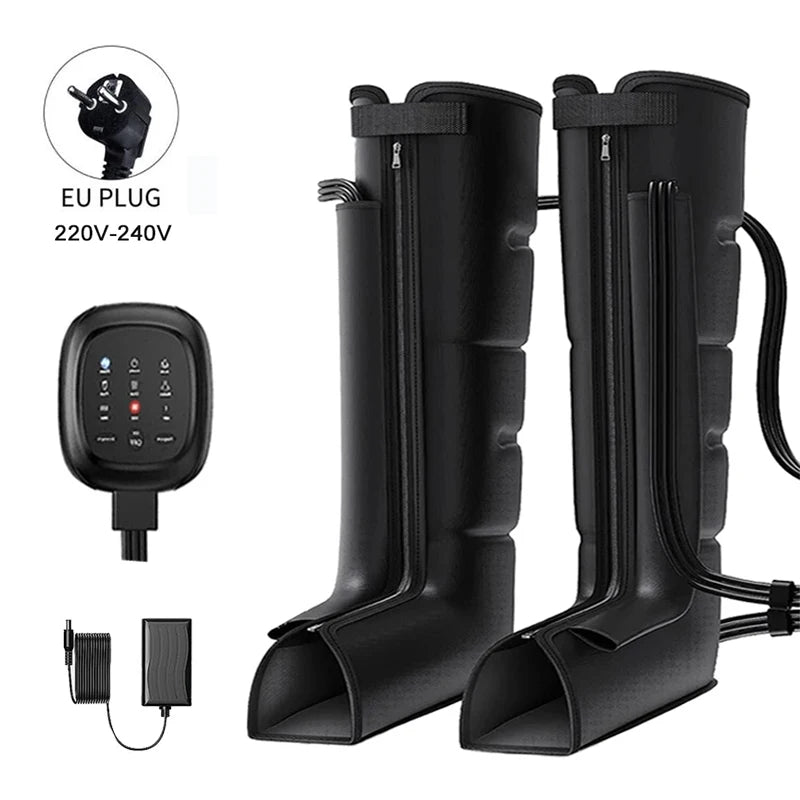 VamsLuna Cycling Compression Boots (Non-Electronic) — Leg Massage Sleeves, 3-Level Fit, 6 Configurations, CE Certified
