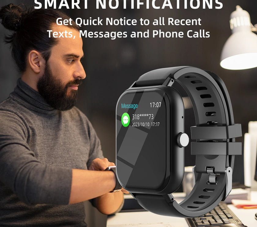 Steel Band Smart Watch with Fitness Tracker