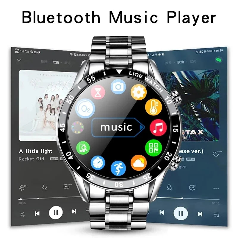 LIGE Smartwatch with Bluetooth Calling – 1.85” HD Screen & 100+ Activity Modes