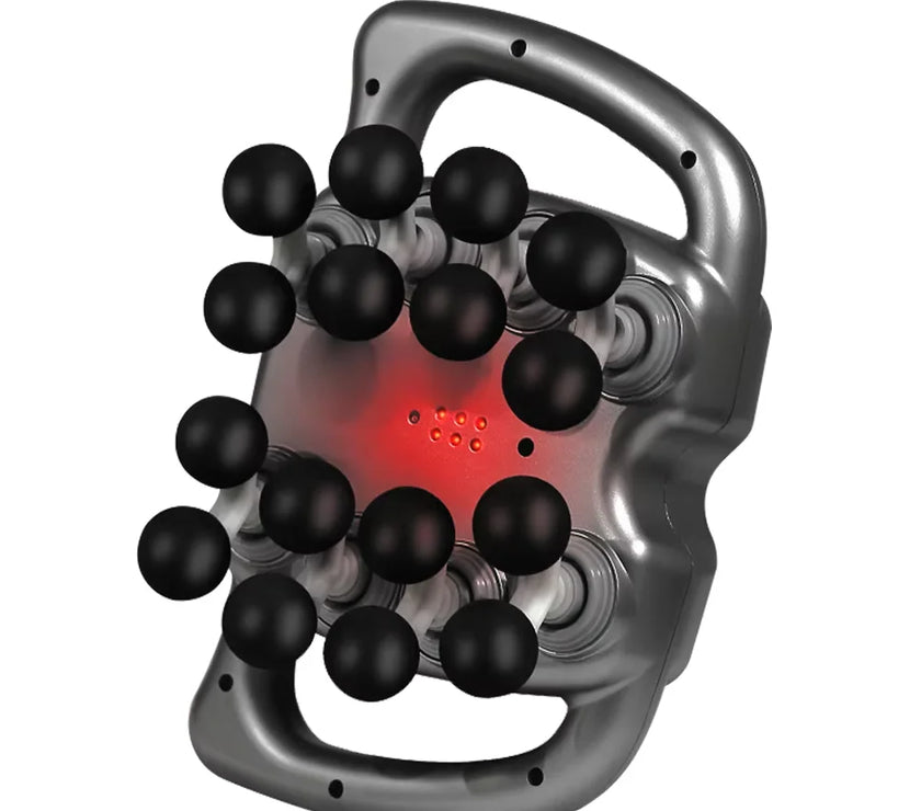 Kettlebell with black nodes on a white background