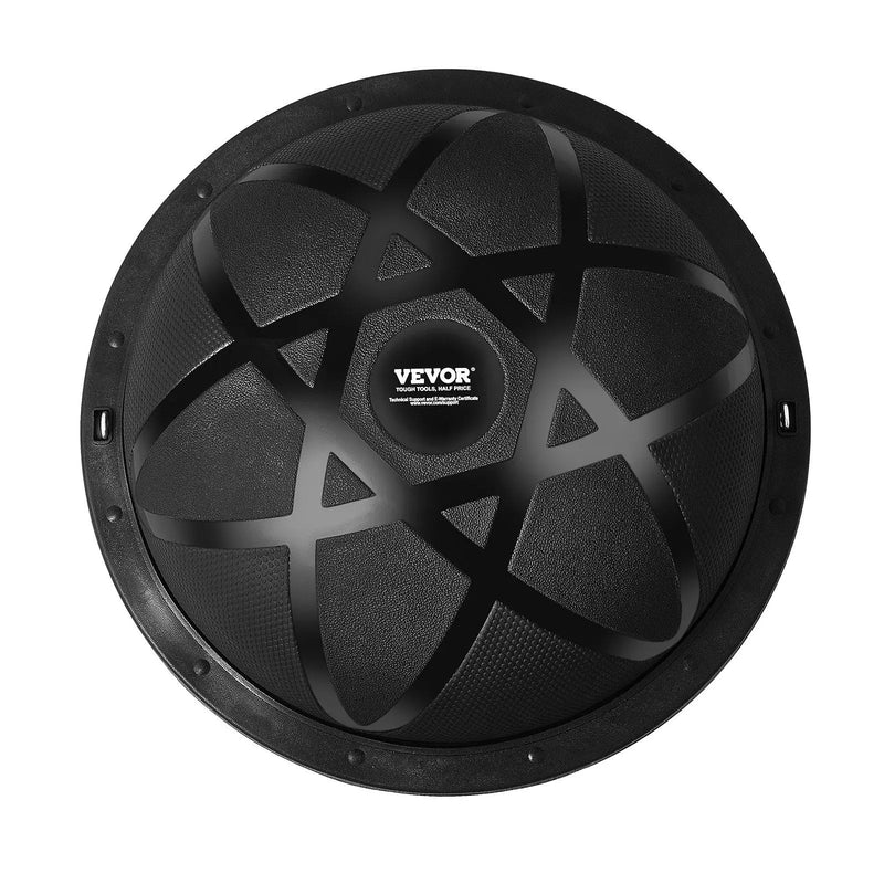 Black subwoofer with Vevor branding on a white background