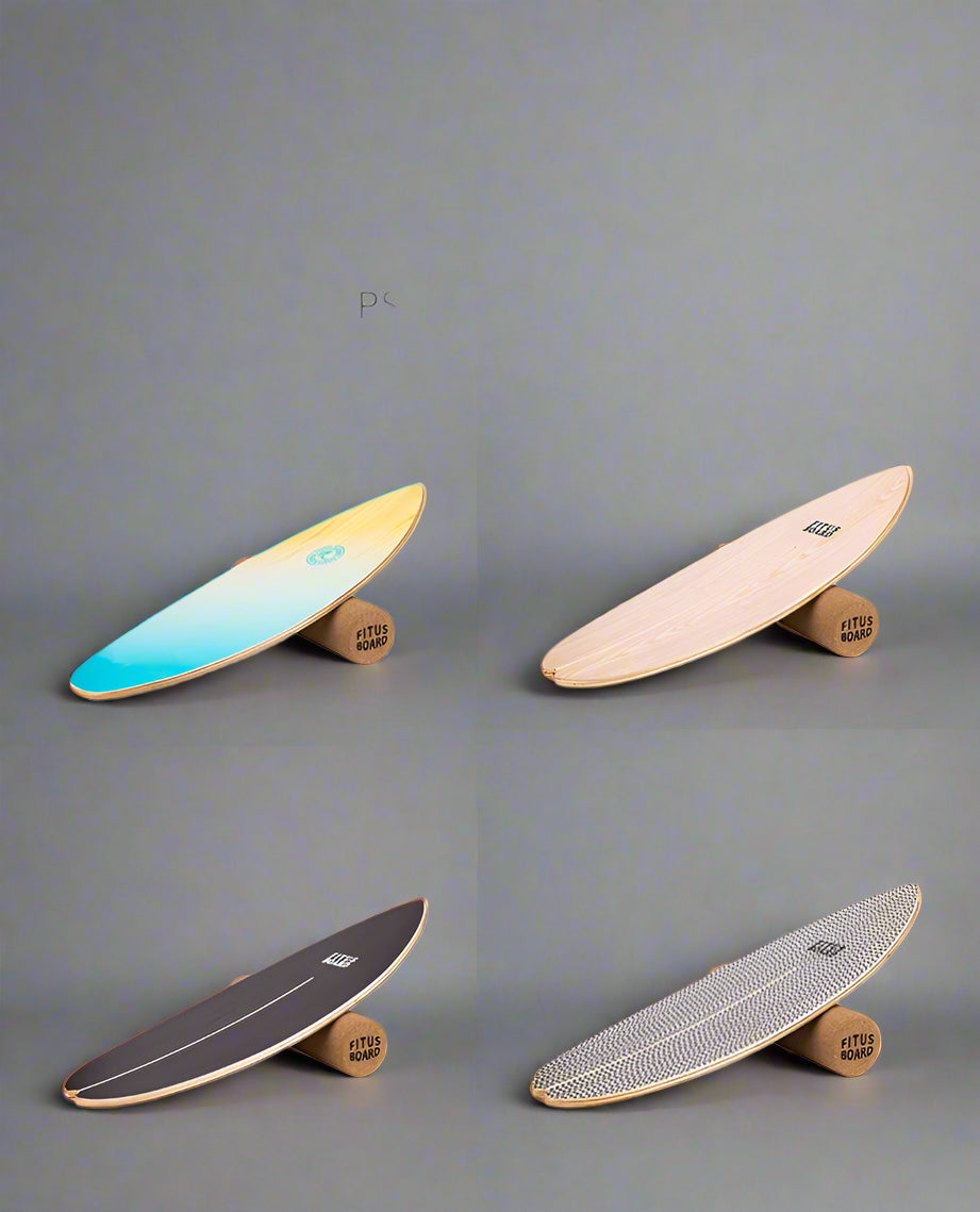 FITUSBOARD Natural Walnut Balance Board — Professional Core Training & Stability Trainer