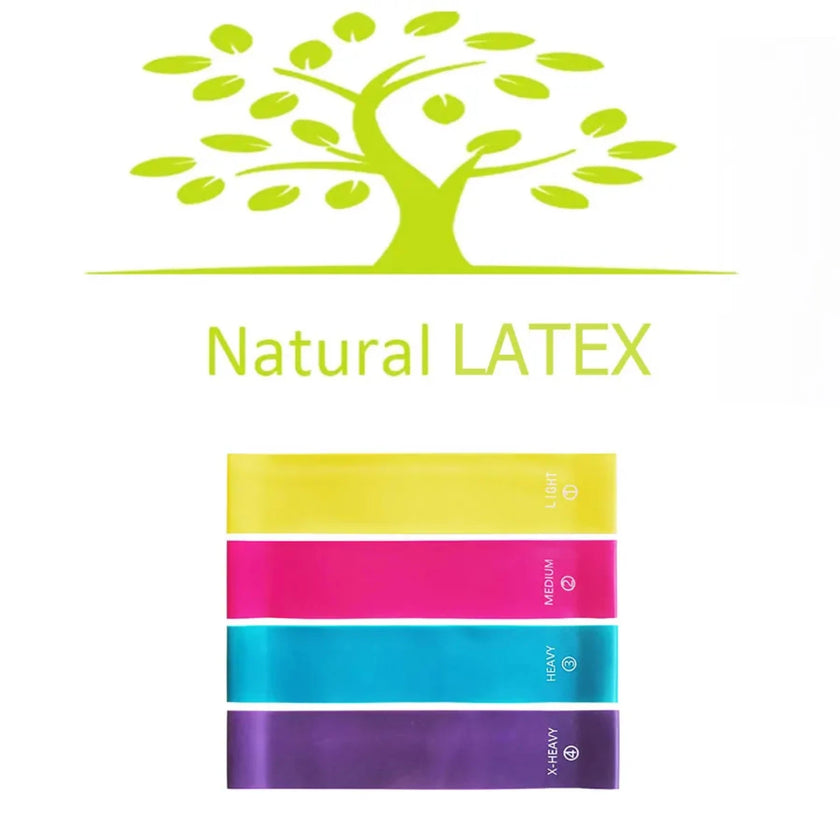 60cm Yoga Elastic Sport Exercise Fitness Bands  4 Different Levels training Resistance Bands Pilates Crossfit Workout Equipment