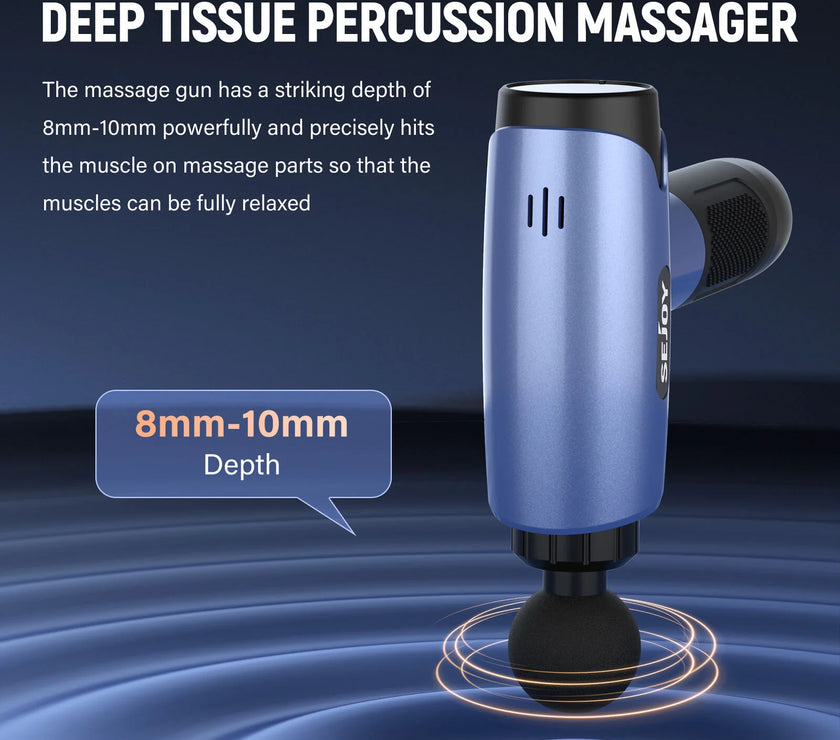 Sejoy 30 speeds Massage Gun Percussion Massager Fascia Gun Deep Tissue Muscle Vibrating Relax