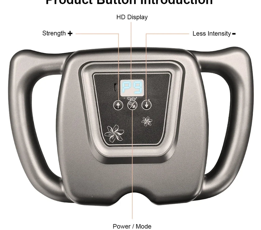 Control panel with buttons and display on a white background
