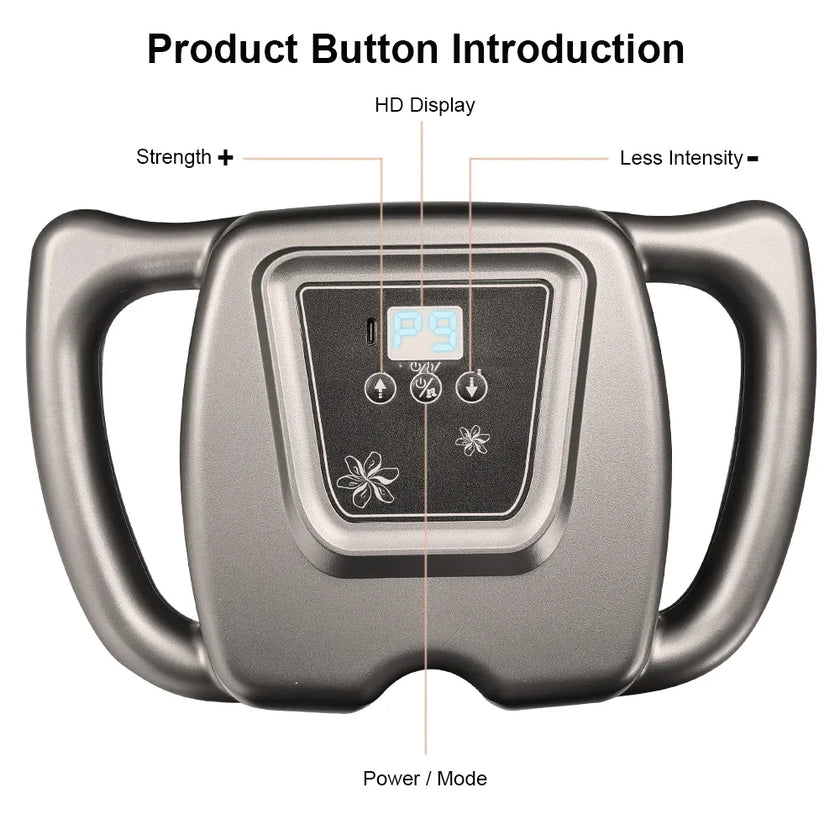 Control panel with buttons and display on a white background