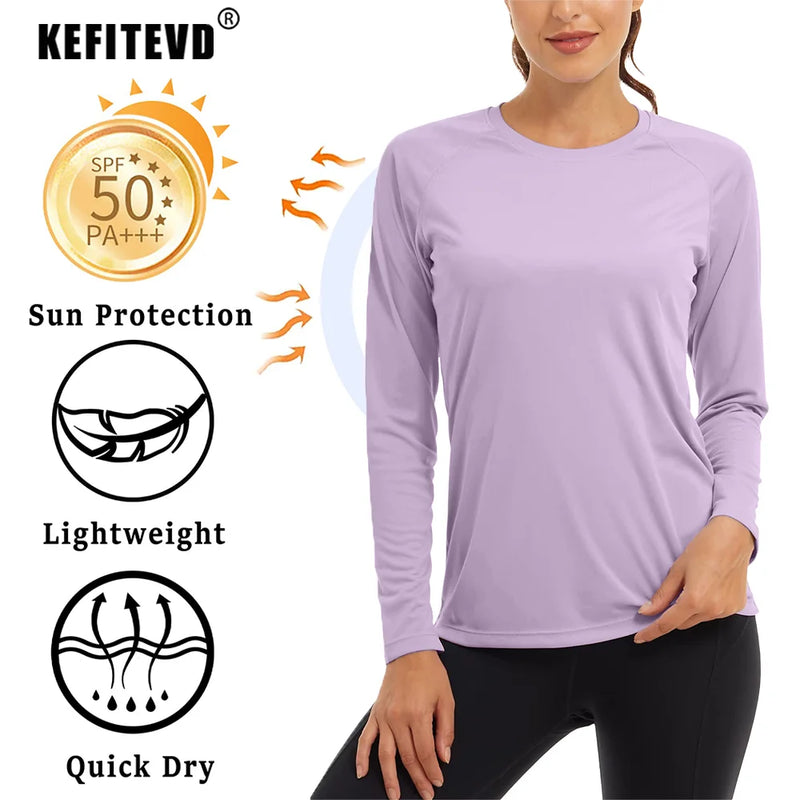 Quick Dry Women's UPF 50+ Long Sleeve T-Shirts