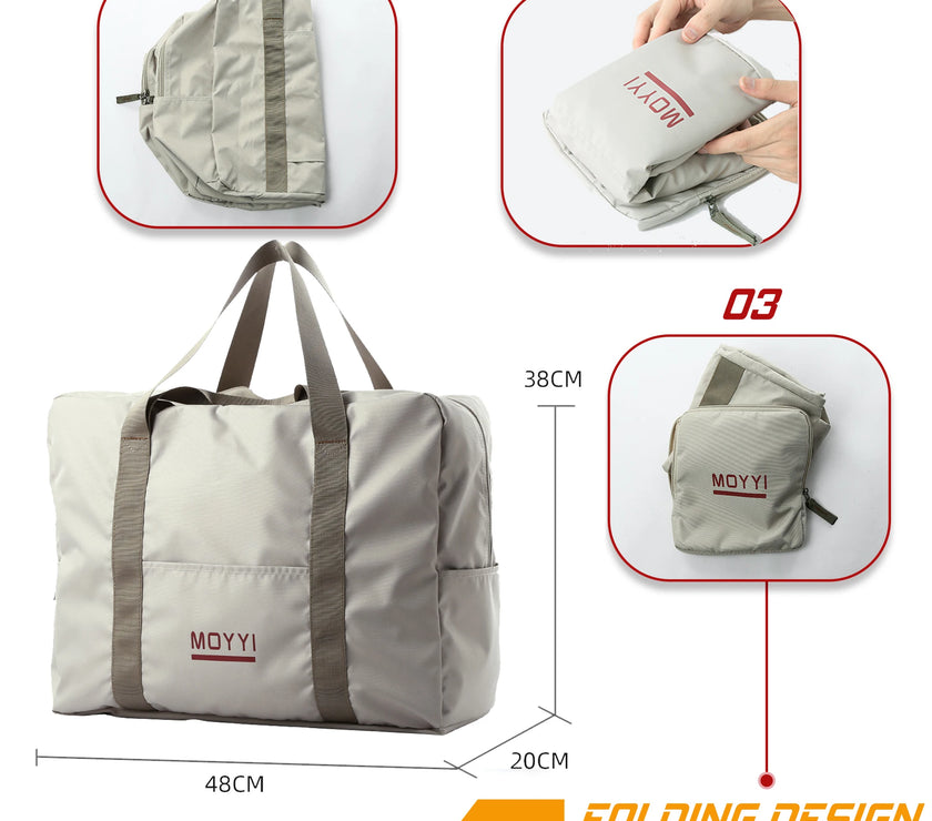 MOONMIX Large Sports Duffle Bag – Spacious 48L Gym Tote with Organizer Pockets (Unisex Travel Duffel)