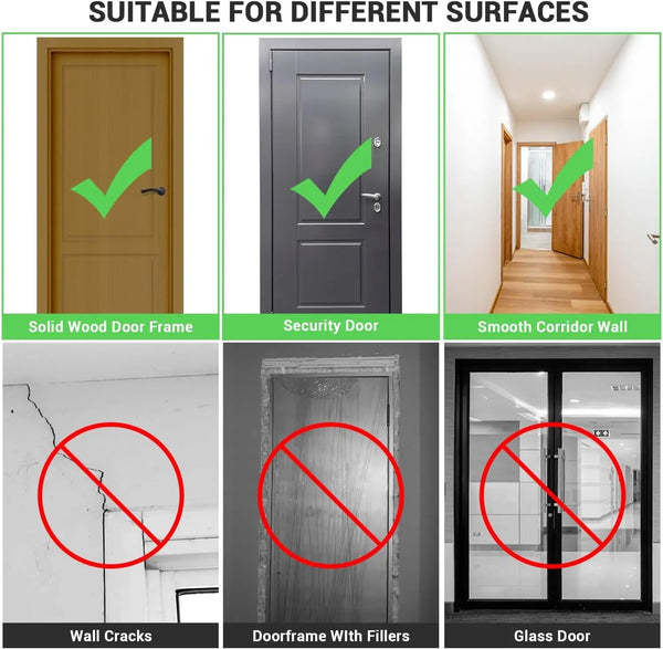 Product suitability for different surfaces with examples and prohibitions.
