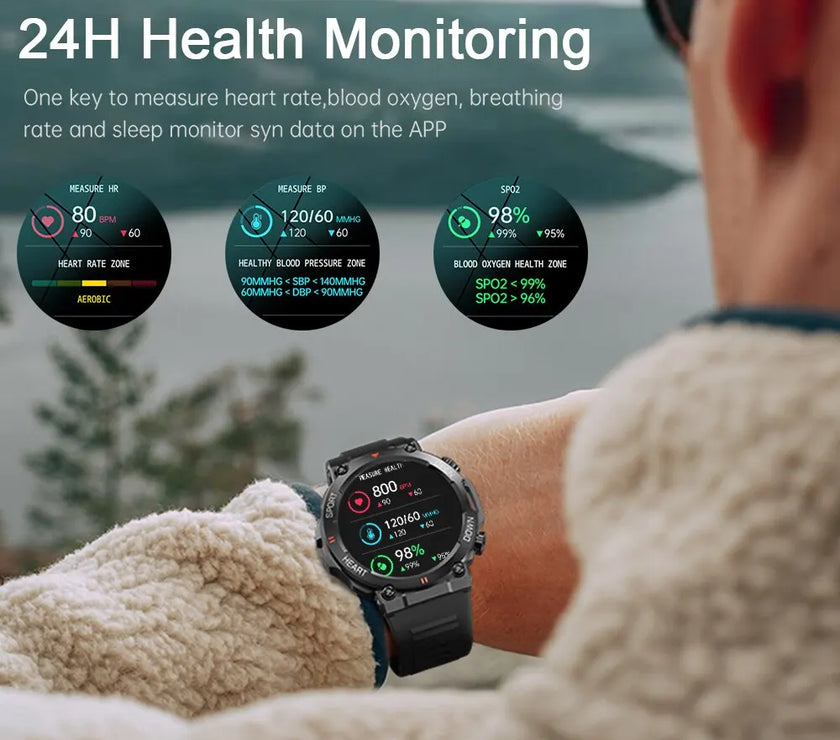 Fitness Tracker Heart Monitor Smartwatch