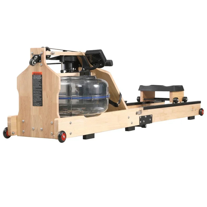 2024 hot home fitness machine folding wood rowing machine water rowing machine