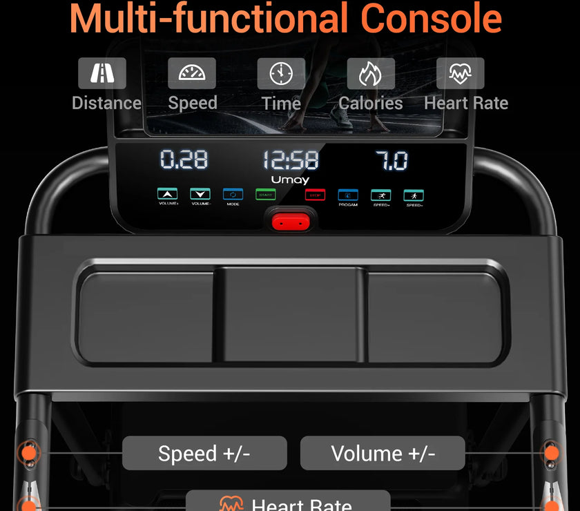 SPOKENFITNESS Folding Treadmill – Quiet, Powerful &amp; Joint-Friendly