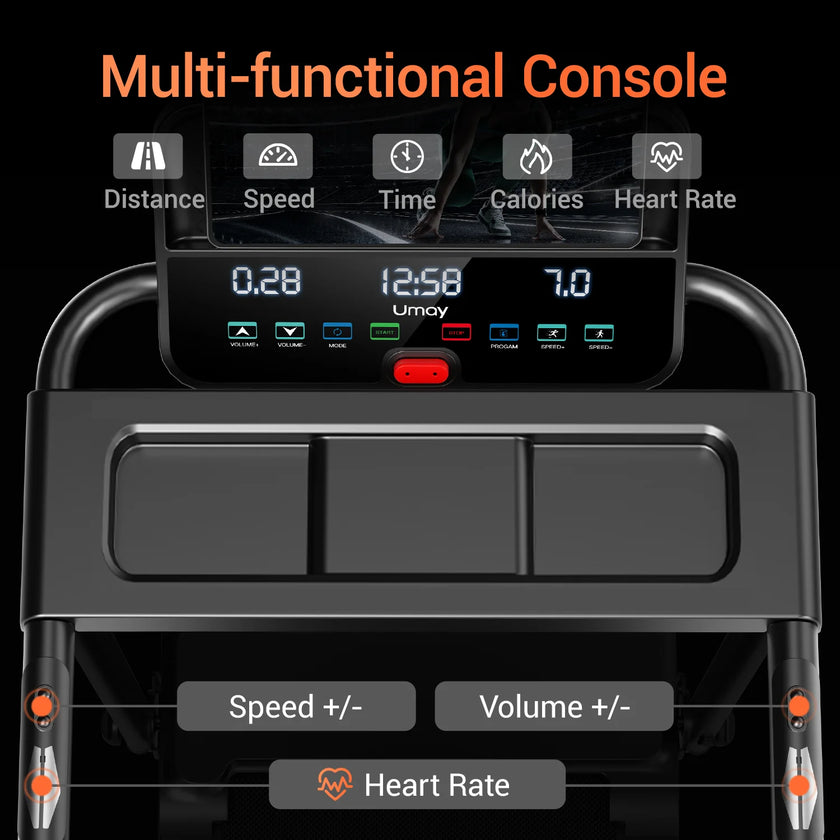 SPOKENFITNESS Folding Treadmill – Quiet, Powerful &amp; Joint-Friendly
