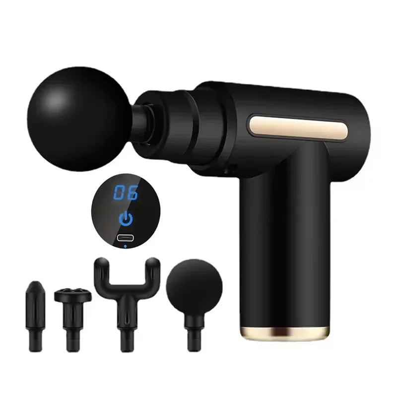 Electric Percussion Massage Gun for Deep Tissue Muscle Relaxation Fatigue Relief Body Neck Back Shoulder Fitness Tool