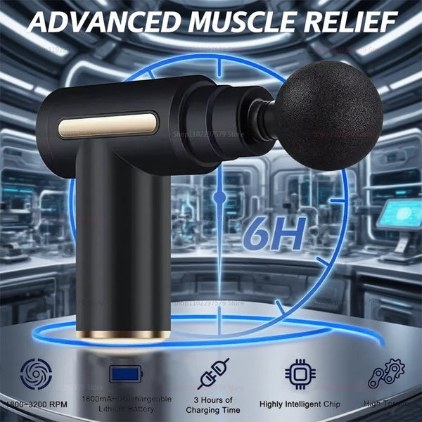 Electric Percussion Massage Gun for Deep Tissue Muscle Relaxation Fatigue Relief Body Neck Back Shoulder Fitness Tool
