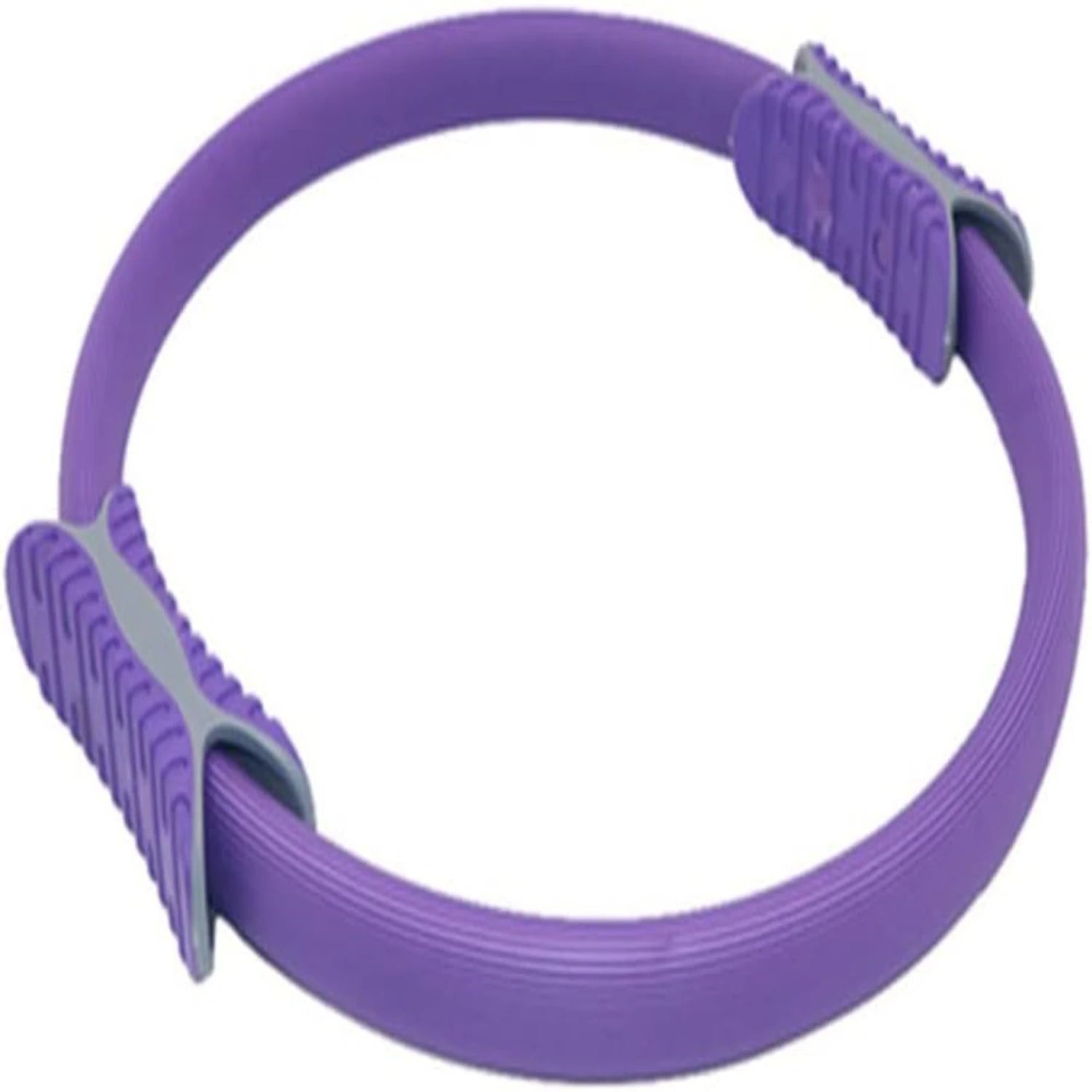 Purple dog collar with a gray buckle on a white background