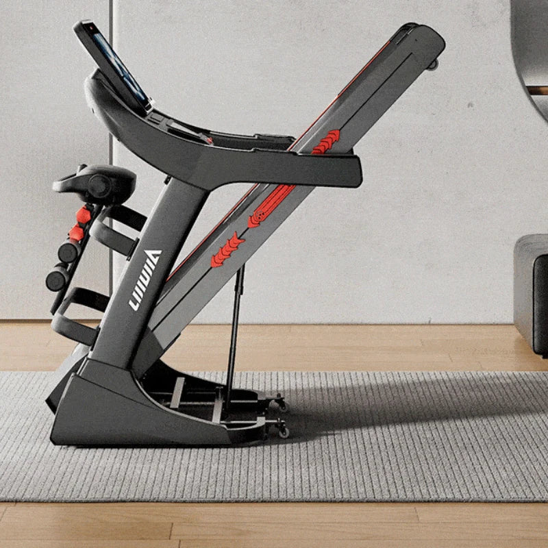 XMSJ 5HP Commercial Folding Treadmill — Auto Incline, 15.6” Touchscreen, Heart Rate & MP3 | Home & Gym Use