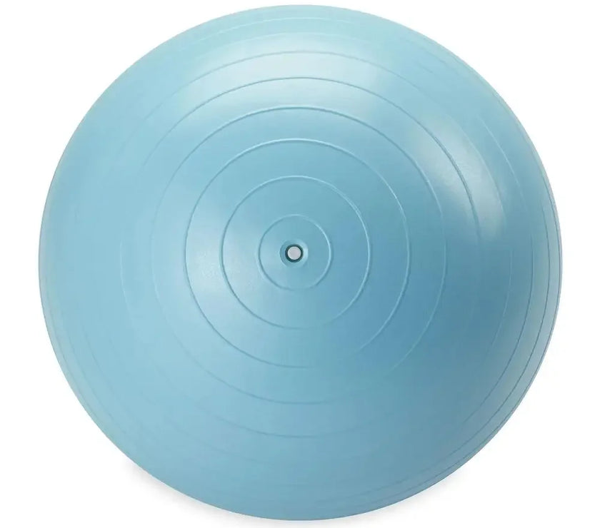 Blue exercise ball on a white background