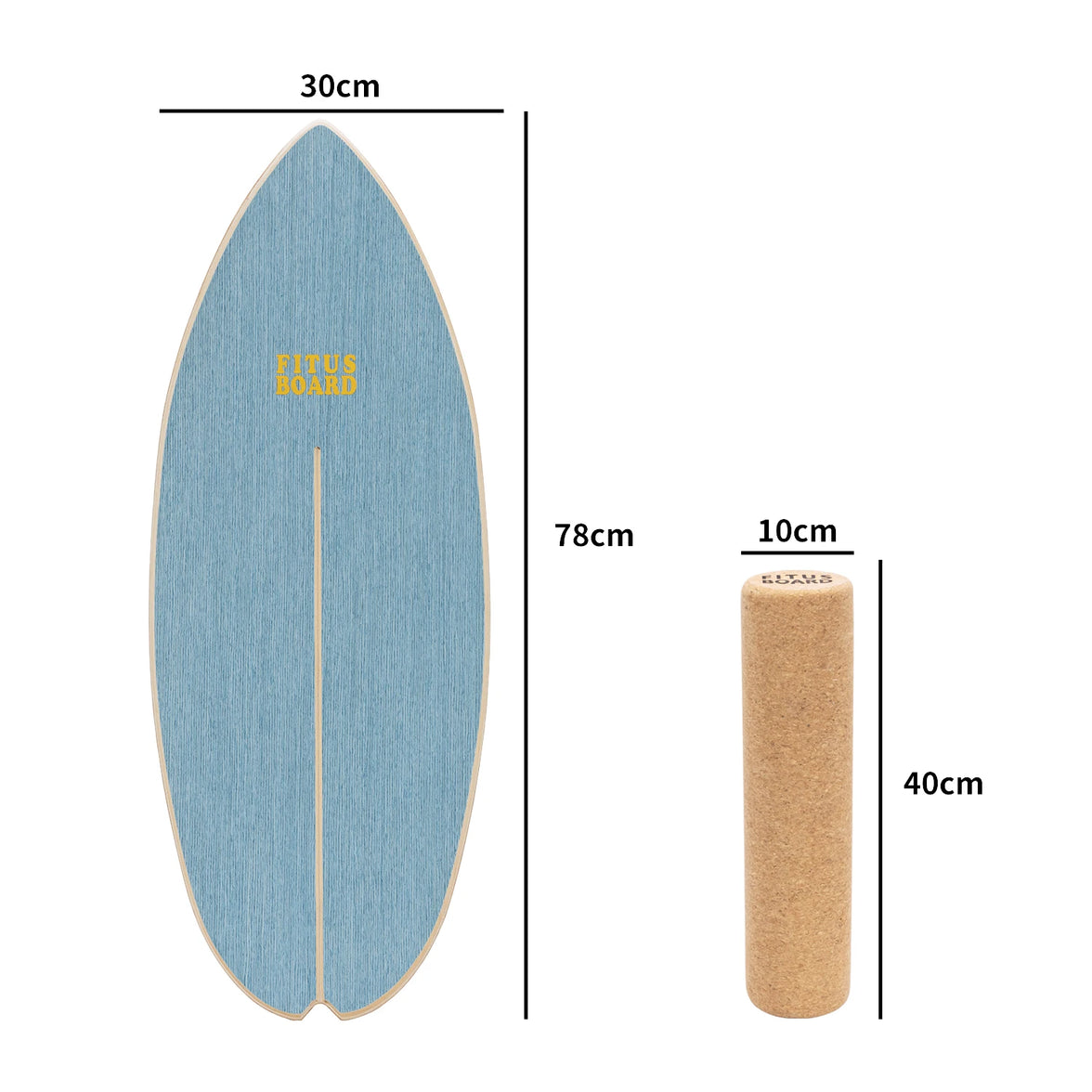 FITUSBOARD Natural Walnut Balance Board — Professional Core Training & Stability Trainer