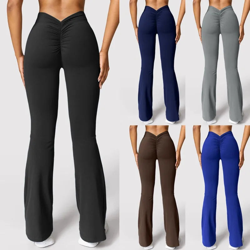 V-Back High Waist Push Up Leggings