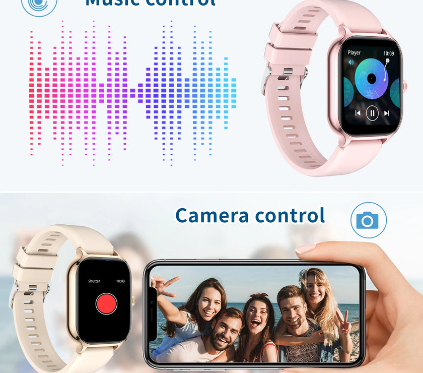 LOMAXFR Bluetooth Calling Smart Watch — Square TFT Fitness & Activity Tracker, Heart Rate & Sleep, 5-Day Battery (Not Waterproof)