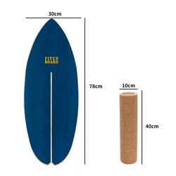 FITUSBOARD Natural Walnut Balance Board — Professional Core Training & Stability Trainer