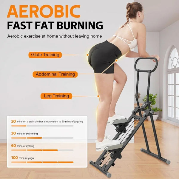 Stair Stepper for Home,Folding Cardio Stair Climber for Full Body Workout,Vertical Climber Exercise Machine