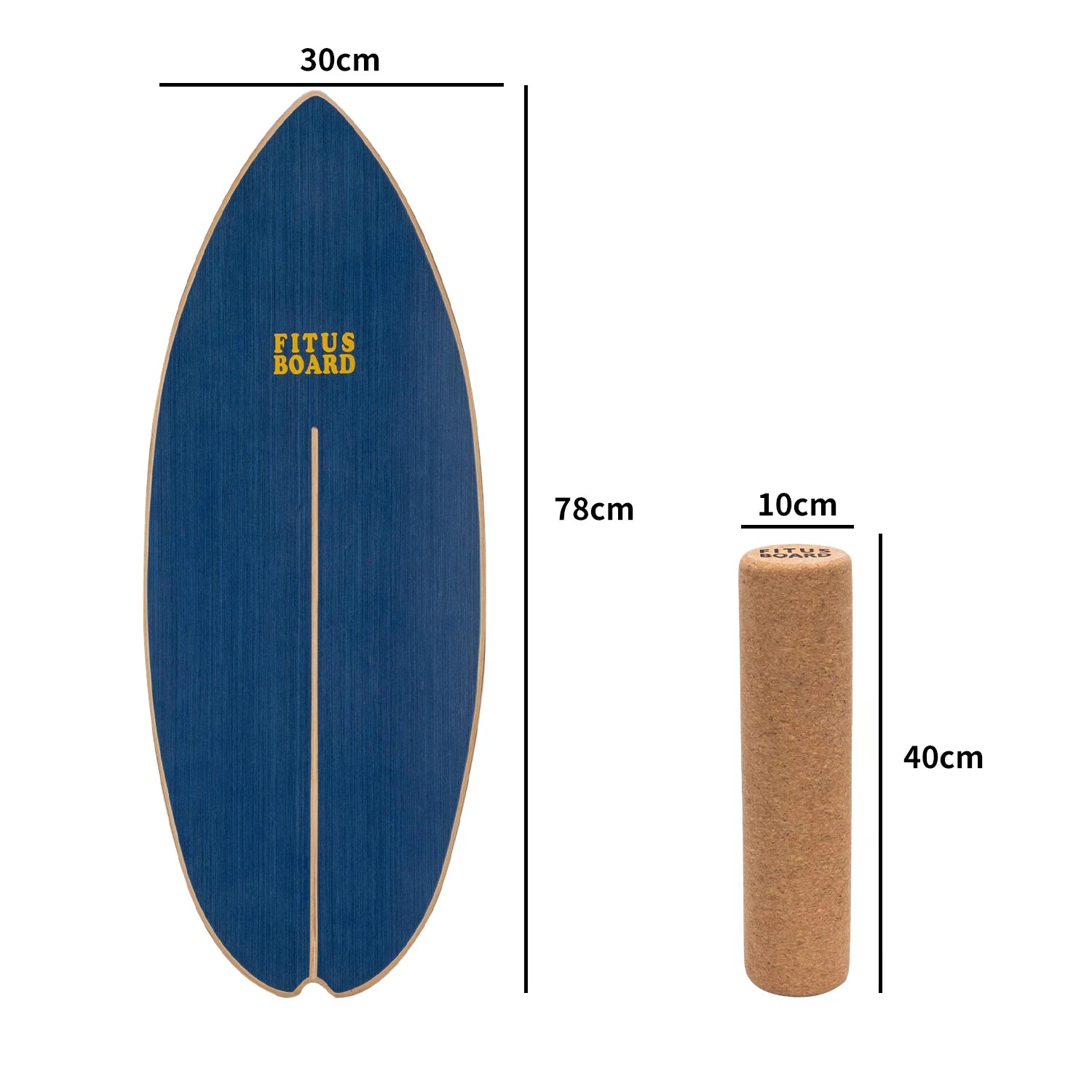 FITUSBOARD Natural Walnut Balance Board — Professional Core Training & Stability Trainer