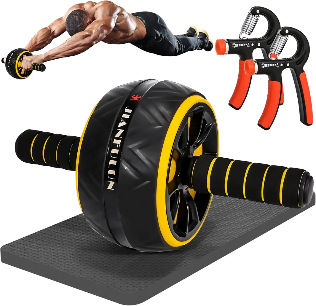 AB wheel and hand gripper with 'JIANFULUN' branding on a white background