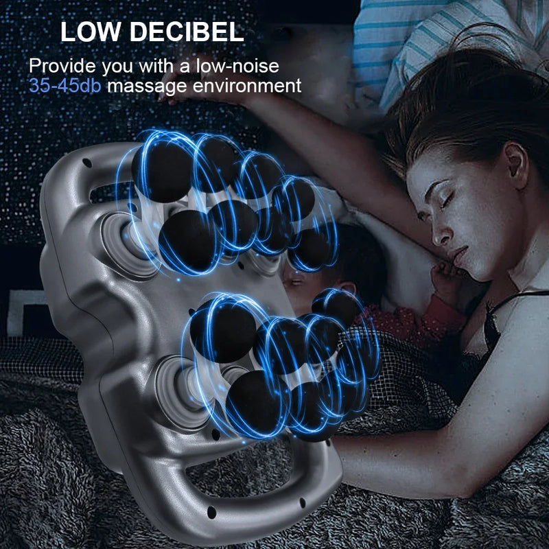 Deep Tissue Percussion Massage Gun for Muscle Recovery, 9-Speed Rechargeable Handheld Massager for Pain Relief in Back, Neck